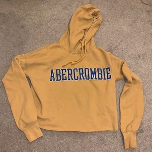 ABERCROMBIE Yellow Hooded Sweatshirt XS EUC